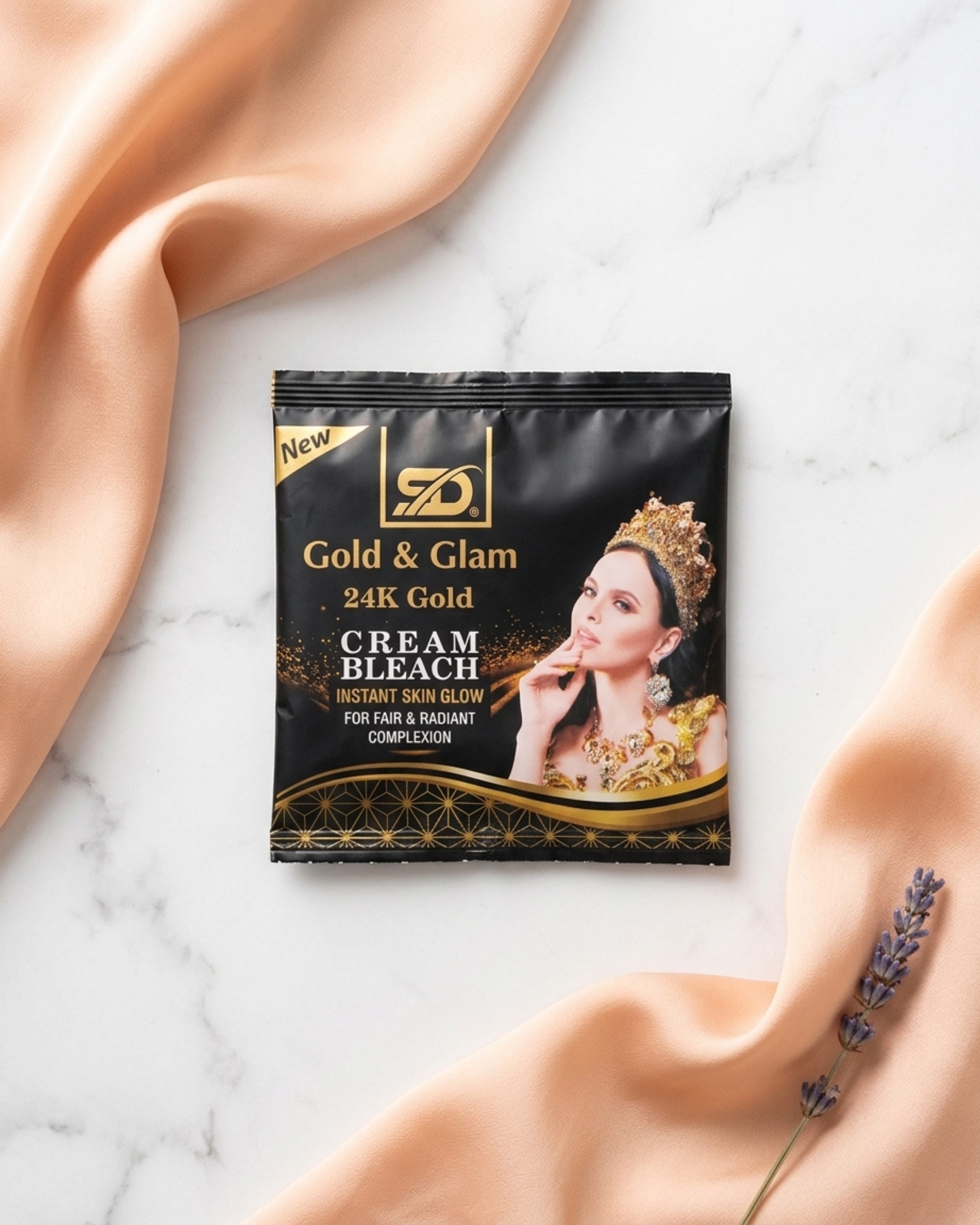 Gold & Glam Bleach Cream Sachet 20g ( Pack of 12 )